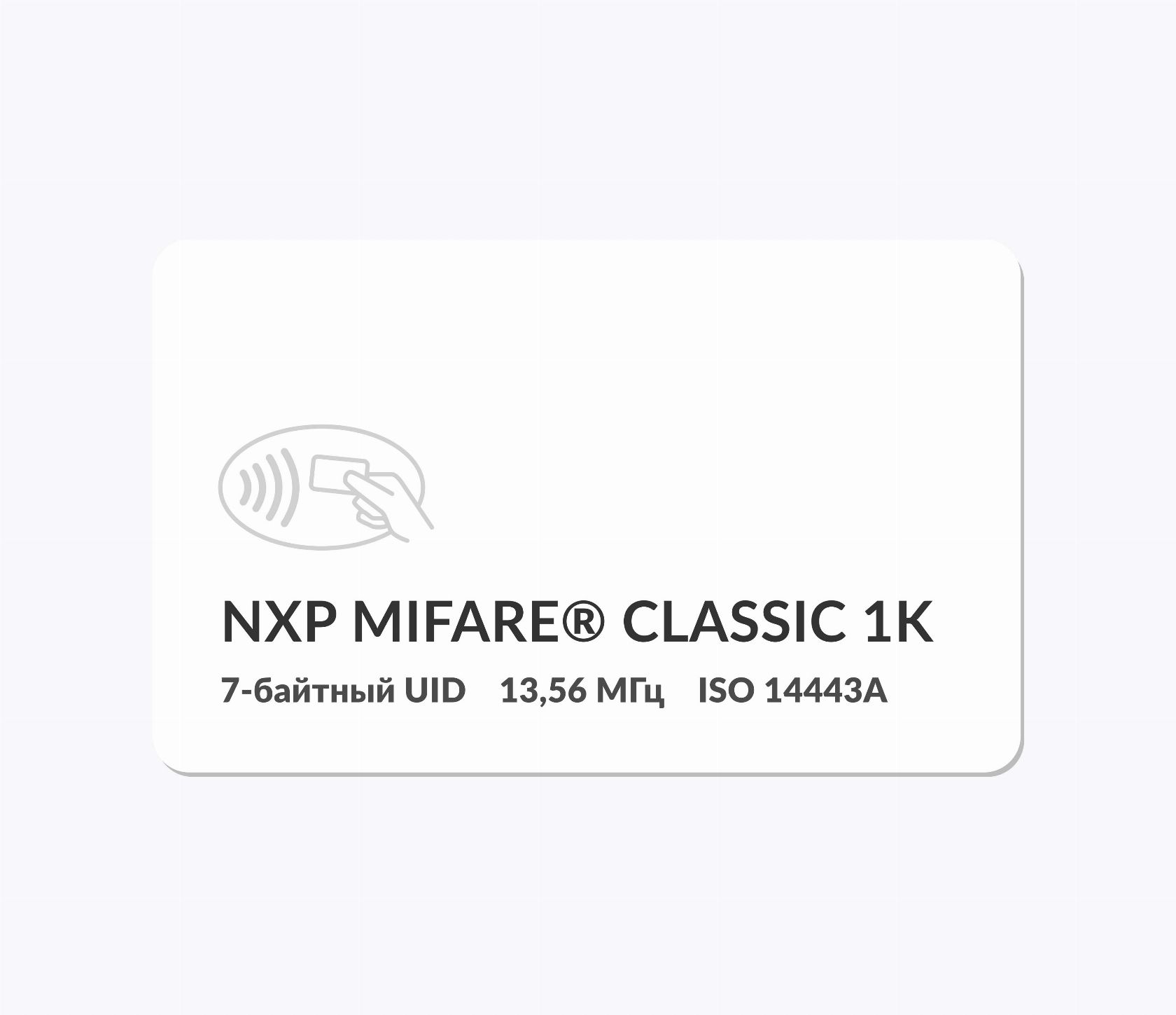 RFID-карты с чипом NXP MIFARE Classic 1k 7 byte UID Белые RFID-карты без печати NXP MIFARE 1k 4b nUID